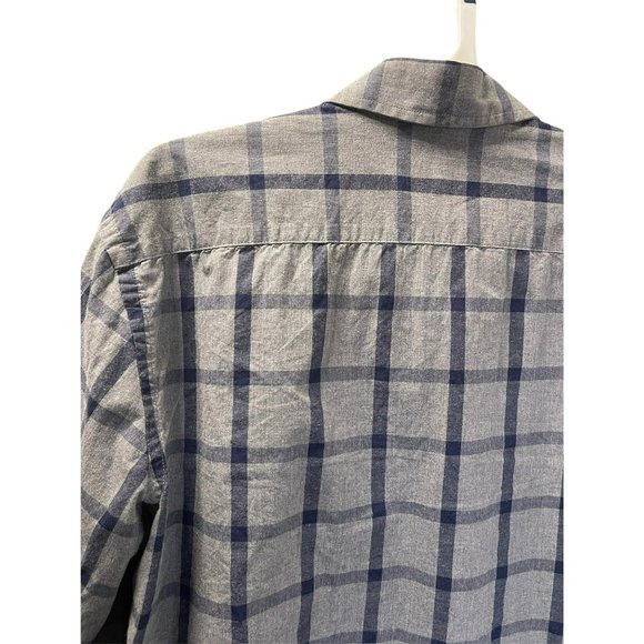UNTUCKit Mens Blue/Gray Button Up Shirt Plaid Medium - Picture 6 of 6